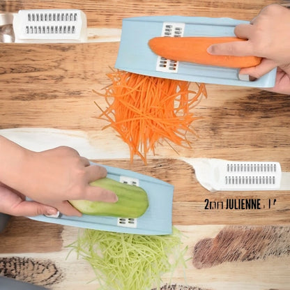 Hachoir à oignon 5 en 1 multi-fonctions
Mandoline pour légumes, trancheuse à aliments
Coupe-légumes, découpeur et hachoir de cuisine